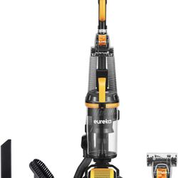 Eureka Powerful Carpet and Floor, Household Cleaner for Home Bagless Lightweight Upright Vacuum, MaxSwivel Pro NEU350 with Pet Tool, Yellow