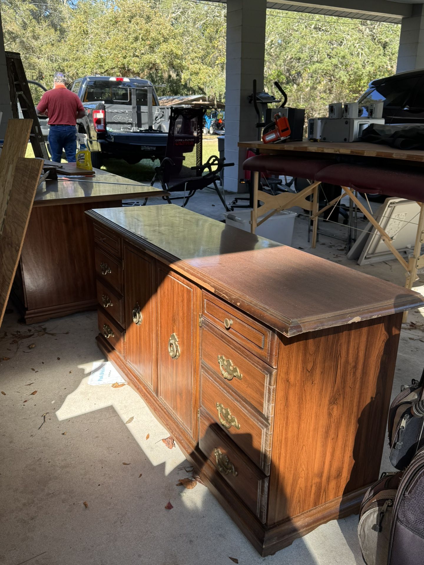 Free! Matching Desk And Credenza