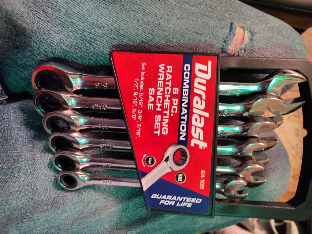 Duralast 64-105 6 Pc Ratcheting Wrench Set