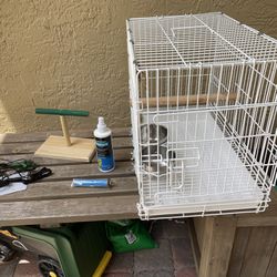Travel Bird Cage And Accessories 