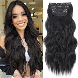 20 inch 4 pieces 11 clips hair extension clip in