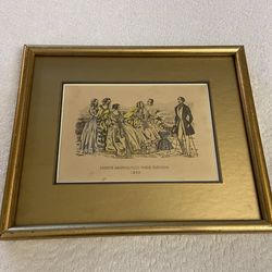 Vintage Godey’s Americanized Paris Fashions 1856 Framed Art