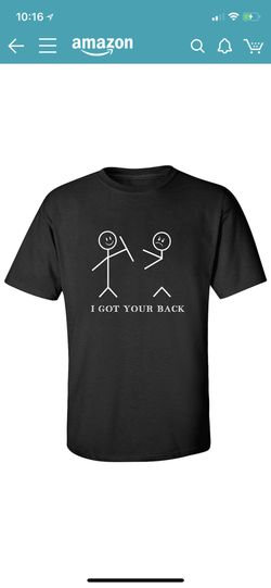 Funny t-shirt for man Stick figures I Got Your Back for birthday gift