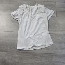 White V-neck
