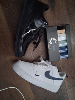 New air force ones and cleaning kit