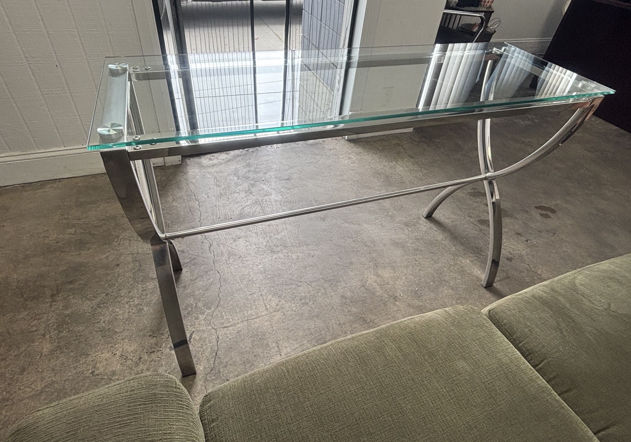 Glass Console Table, Entryway Table, Mesa de Vidrio