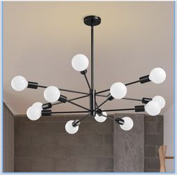 12-Light Black Chandeliers