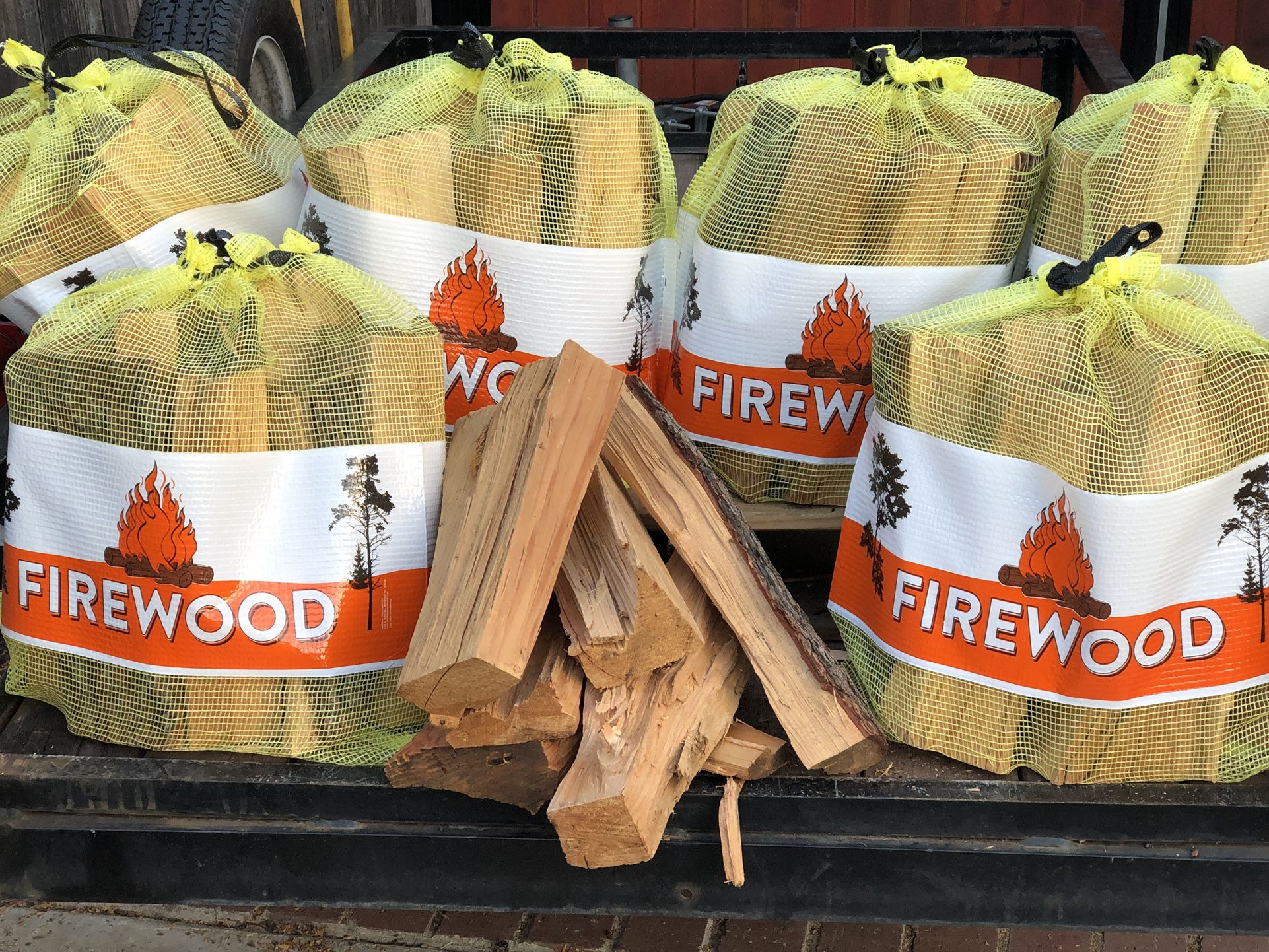 Bags Cherrywood Firewood. $20