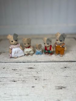 Vintage Sylvanian Families Calico Critters Forrester Dog Family