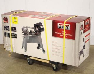 JET 5x6 Metal-Cutting Horizontal / Vertical Bandsaw w/ Stand / Wheels, M/N HVBS-56