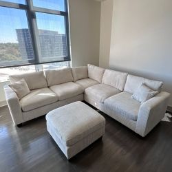 Brand New! Corduroy Sectionals with Ottoman - Delivery Available