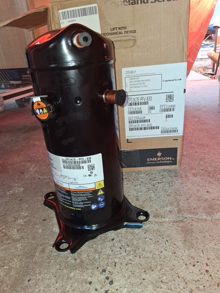 New 5 ton Copeland compressor ZP51K7E-PFV-830 R410A