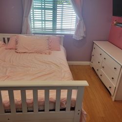 Storkcraft captain bed with trundle & dresser!