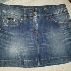 Dolce&Gabbana Jean mini skirt, made in Italy.