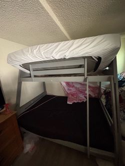 Gray Metal Bunk Bed Frame