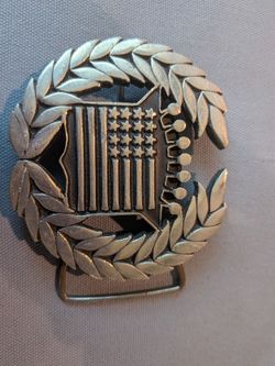 Famous Stars and stripes belt buckle