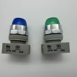 LOT OF 2* IDEC Pilot Light Operator - GREEN & BLUE