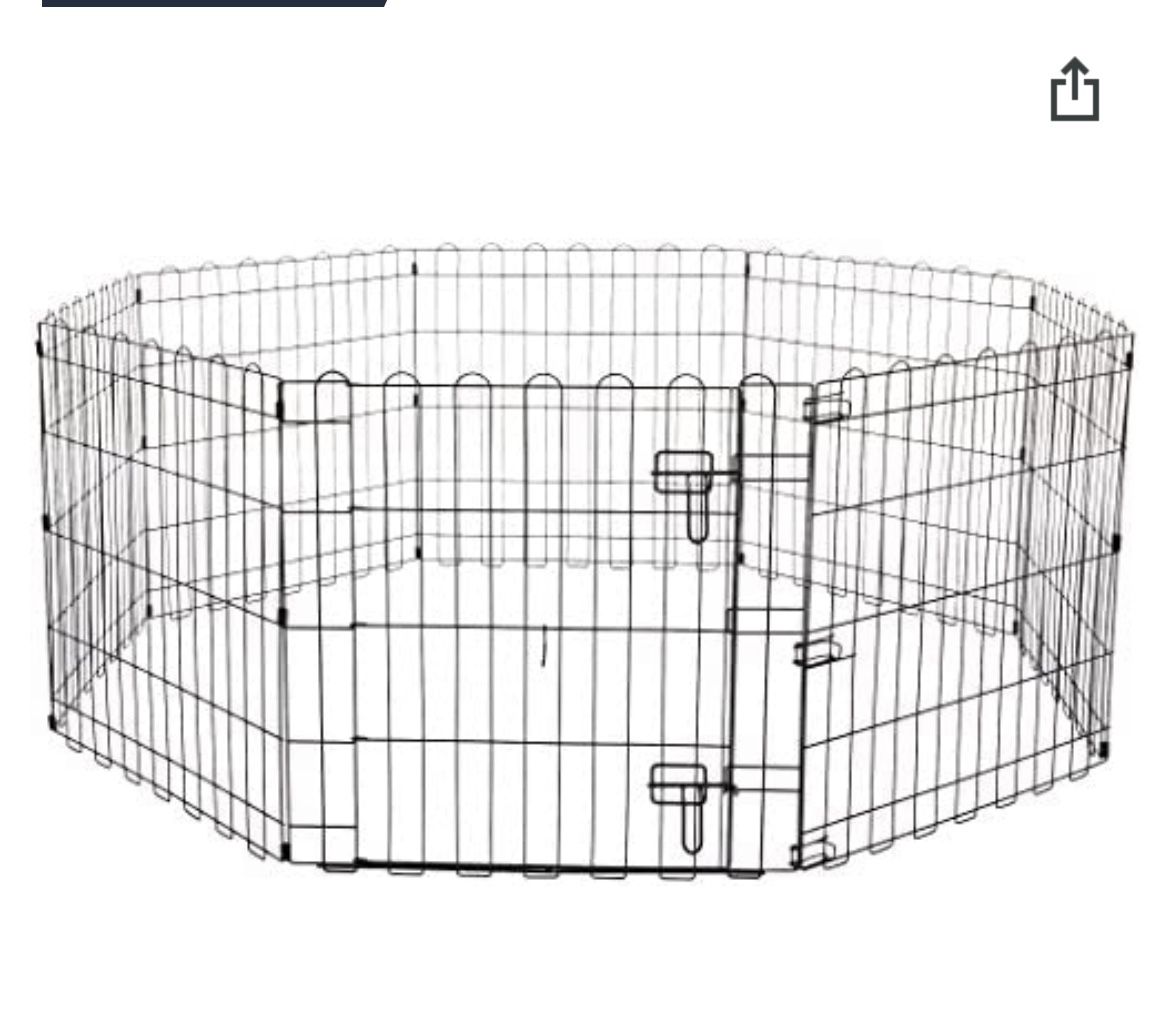 Foldable Metal Dog and Pet Exercise Playpen With Door