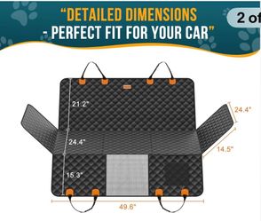melafa365 Back Seat Extender for DogsDog Car Seat Cover with Hard Bottom