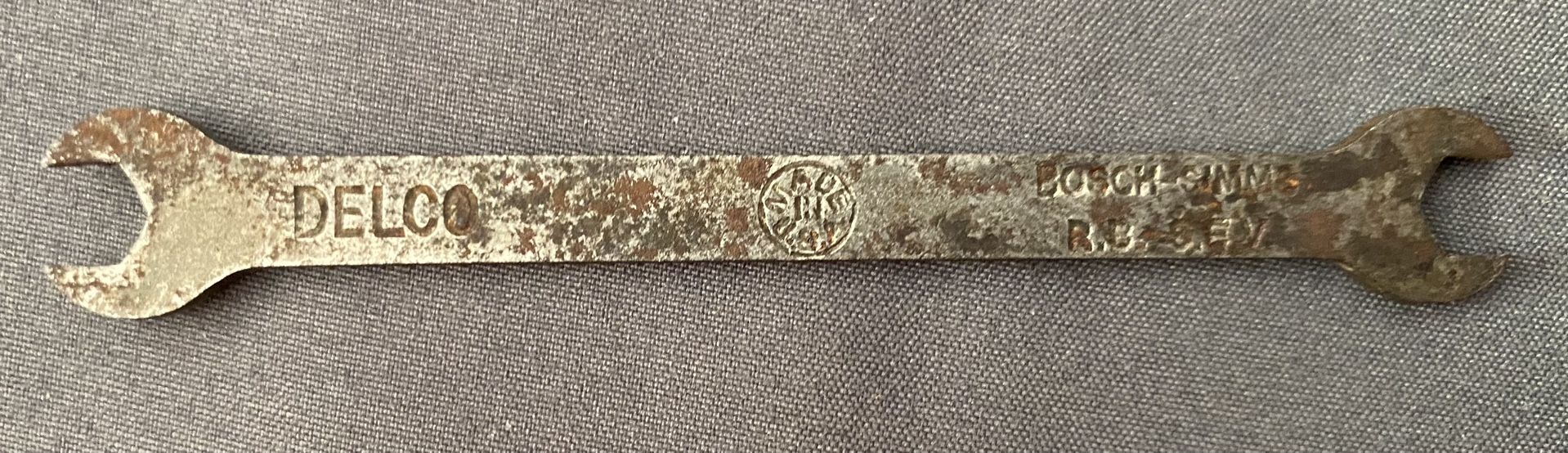 DELCO BOSCH-SIMMS R.B.-S.E.V. MIDGET OPEN END IGNITION WRENCH 7/32” X 15/64” ? Made in USA