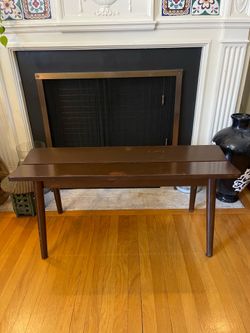 Modern Wood Bench – Espresso Finish | Entryway, Dining or Bedroom Bench