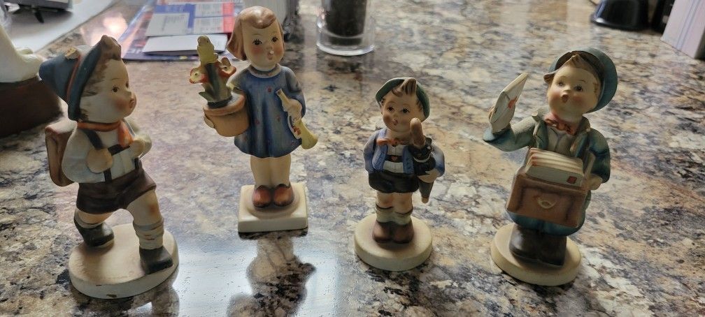 Vintage 4 Piece authentic German Porcelain Hummels