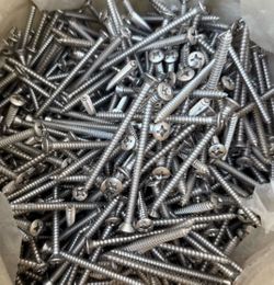 Stainless Steel Screws Phillips Oval Head Work Tools Contractor Construction Home Improvement Job Site Hardware Screws
