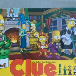 Parker Brothers The Simpsons Clue Board Game 