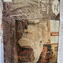 1994 Unopened Full Sizes Cotton Crochet Sheet set 