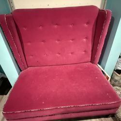 Pink Oversize Chair Loveseat
