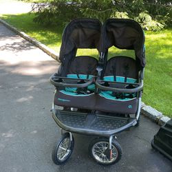 Great For The Beach:Double Jogging Stroller/ Vacations, Parks, Long Days/