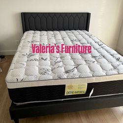 New Queen bed with mattress