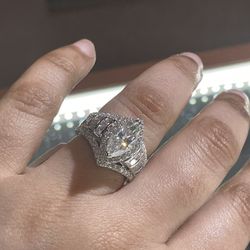 3.80 Ct Mossonite Silver Ring 