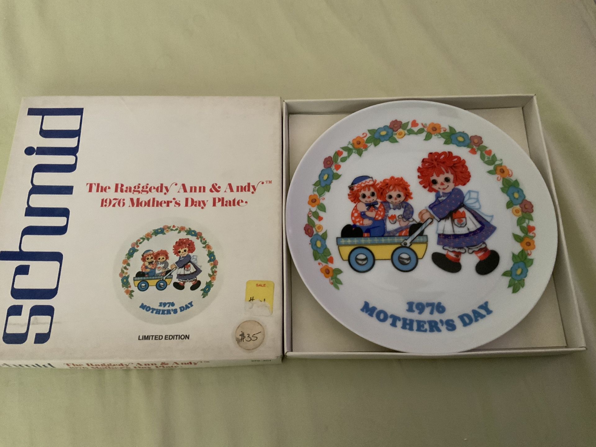 THE SCHMID COLLECTIONS “THE RAGGEDY ANN & ANDY PLATE IN ORIGINAL BOX #1