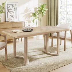 New Farmhouse Modern Kitchen Dining Table with U-Shaped Legs