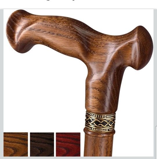 37" Asterom Walking Cane for Men & Women - Handmade, Ergonomic, Wooden Canes - Cool Walking Sticks for Seniors,