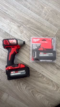 M18 impact driver and m18 batteries (Milwaukee)