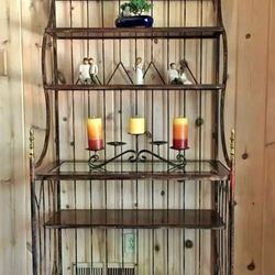 Vintage rustic 5 shelf-rack