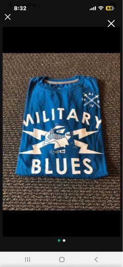 NEW Nike Men Military Blues Cotton Tee T-shirt Sneakers Shoes Matching Short Wear Men Size L