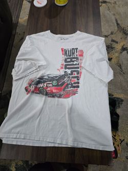 kurt Busch Stewart Haas racing white T-shirt 41 No Tag 3XL All Over Print