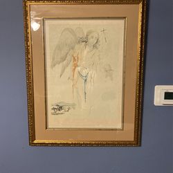 Salvador Dali Angel With Cross