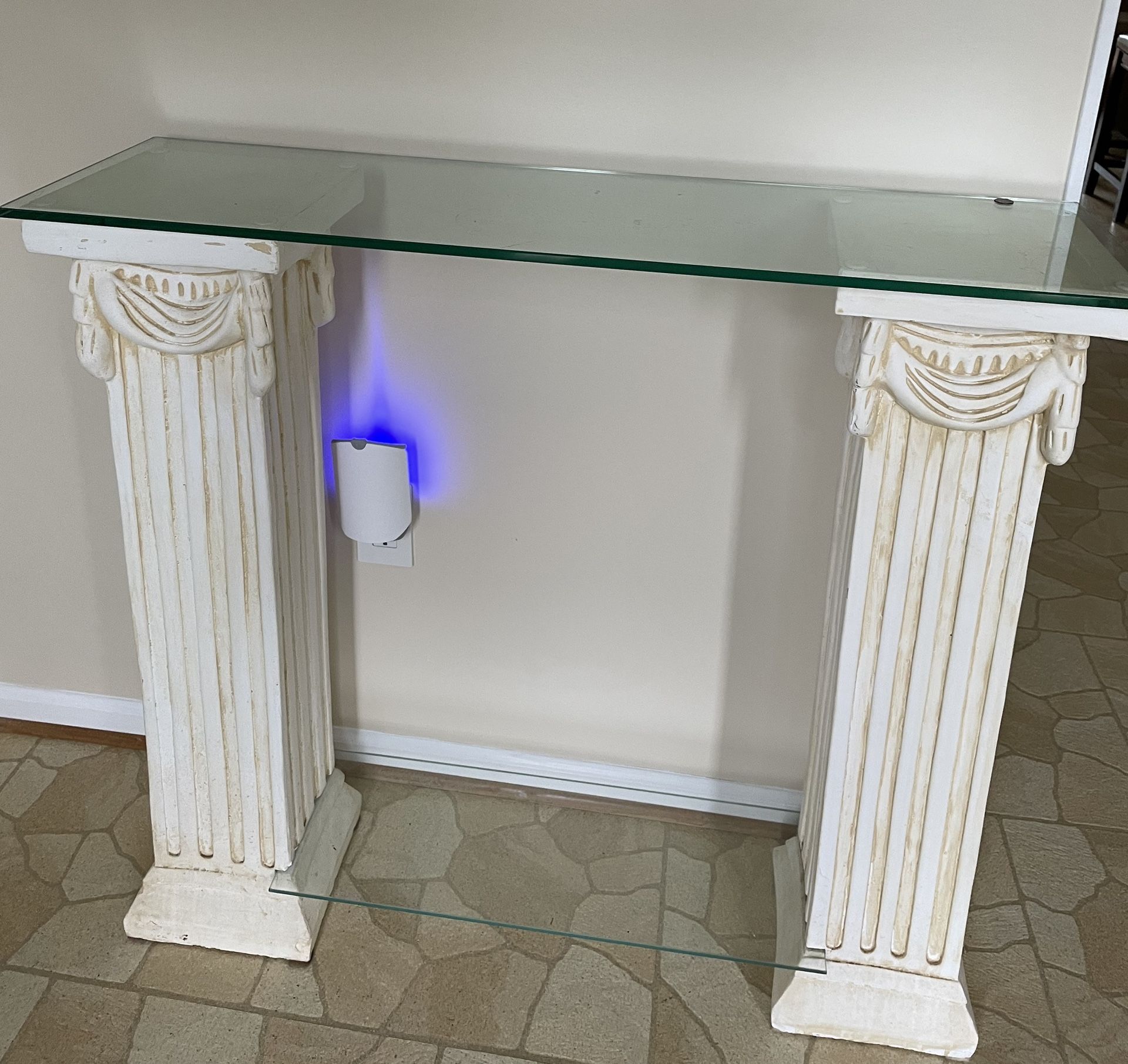 Consile Table w/ glass shelves