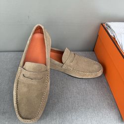 Hermè handmade men's driving shoes moccasins