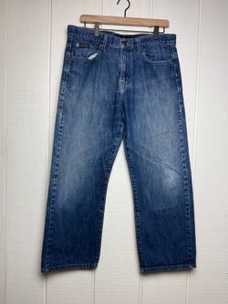 Calvin Klein Jeans Mens 34x26 Blue Straight Leg Medium Wash Denim Jeans Zip Fly