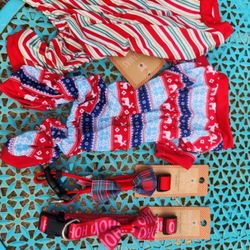 Pet Pj's Size Small And Holiday Collars $2 Each