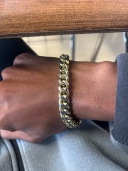 Gold Cuban Link Chain Bracelet