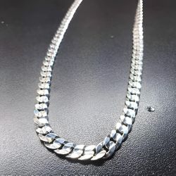 Cuban Link Chain 24 inch 925 Silver