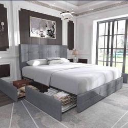 Used Bed (exactly The Same) Queen Bed (frame +mattress)