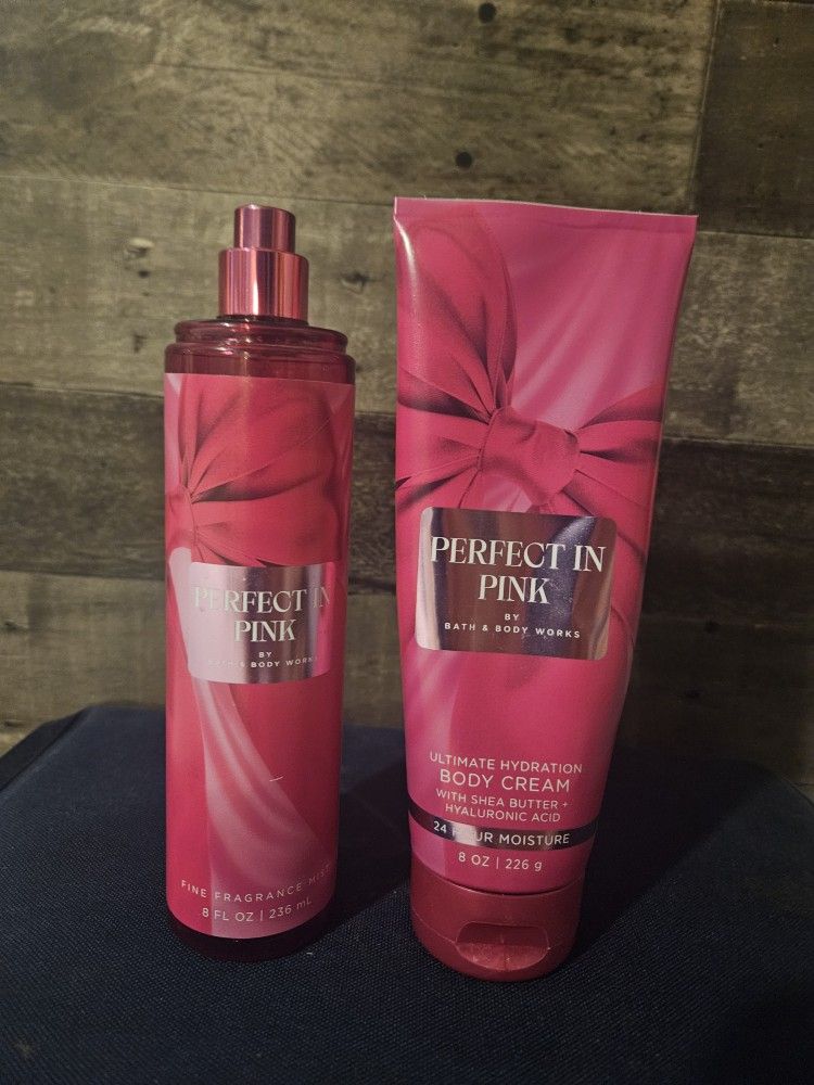 Bath  & Body Works Perfect in Pink Set