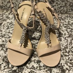 Nude High heels With Rhymestone Strap
